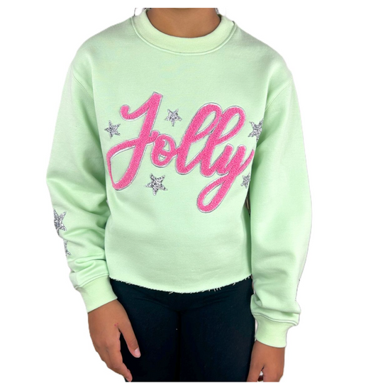 Jolly Rhinestone Sweatshirt - Magpies Paducah
