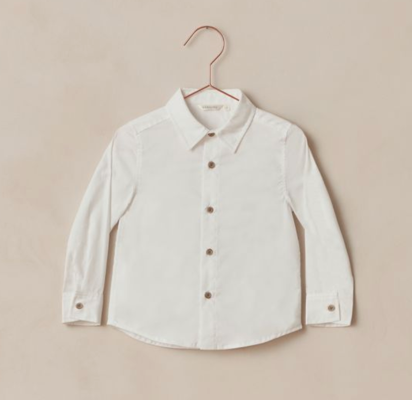 Harrison Button Down, White Poplin