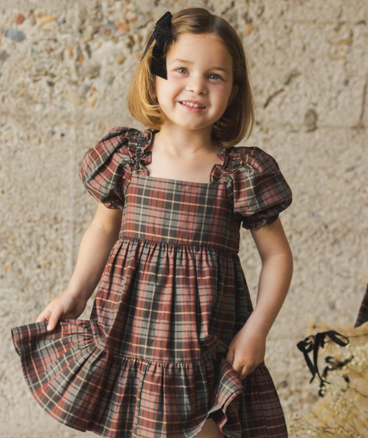 Louella Dress, Winter Tartan