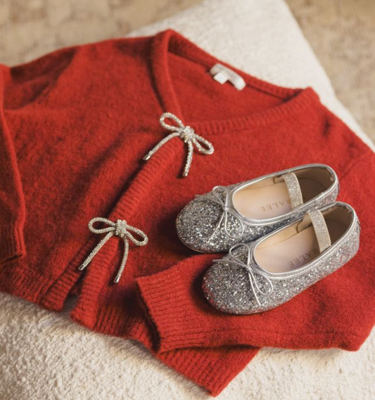 Bow Cardigan, Ruby