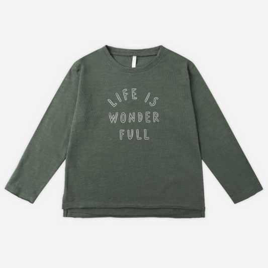 Raw Edge LS Tee, Life Is Wonder Full