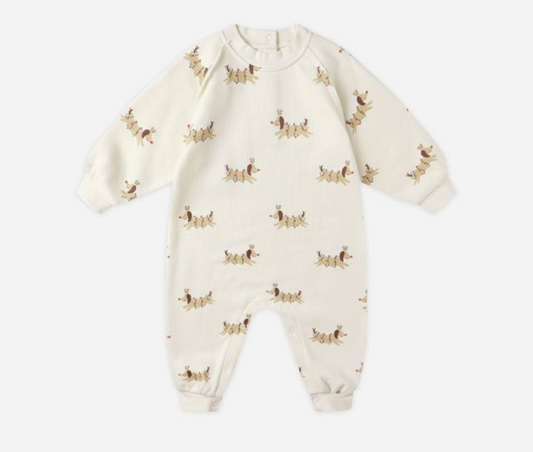 Raglan Jumpsuit, Christmas Dogs