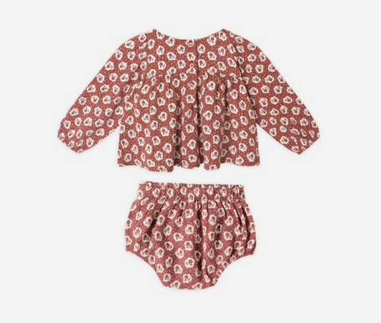Sophia Top + Bloomer Set, Ruby Fleur