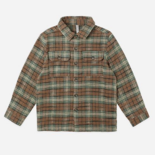 Pocketed Flannel Shirt, Holiday Plaid