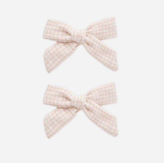 Bows Set of 2, Petal Gingham