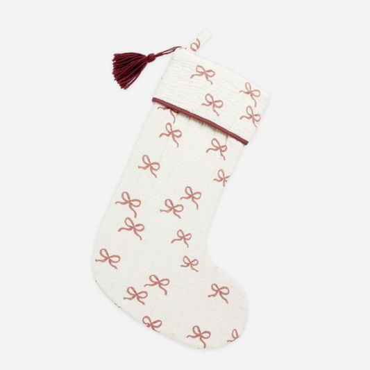 Christmas Stocking, Ruby Bows