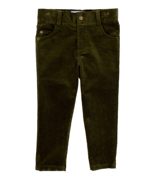Pinwale Cord Pant, Olive - Magpies Paducah