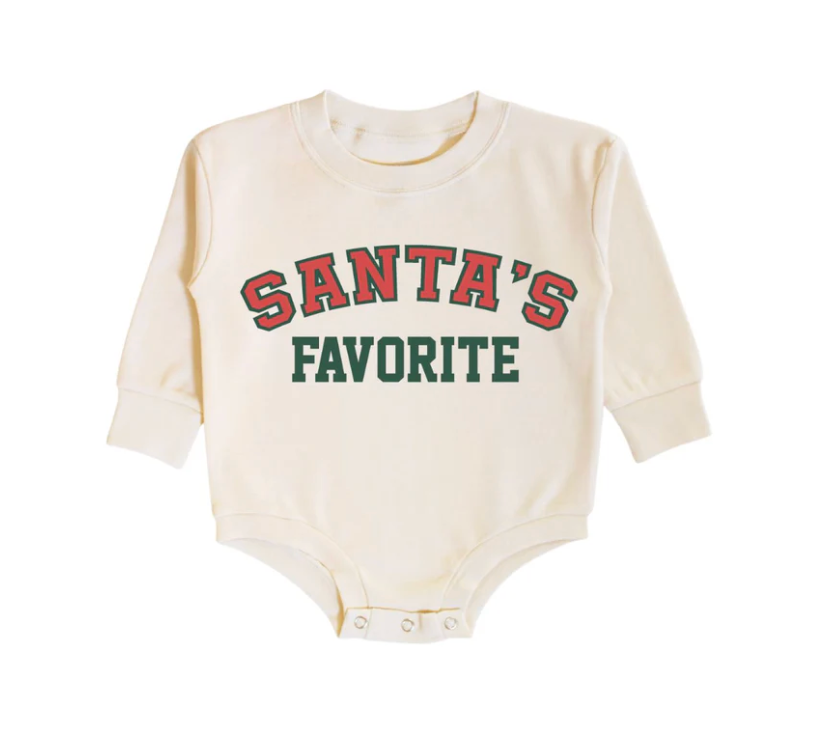 Santa's Favorite Long Sleeve Romper - Magpies Paducah