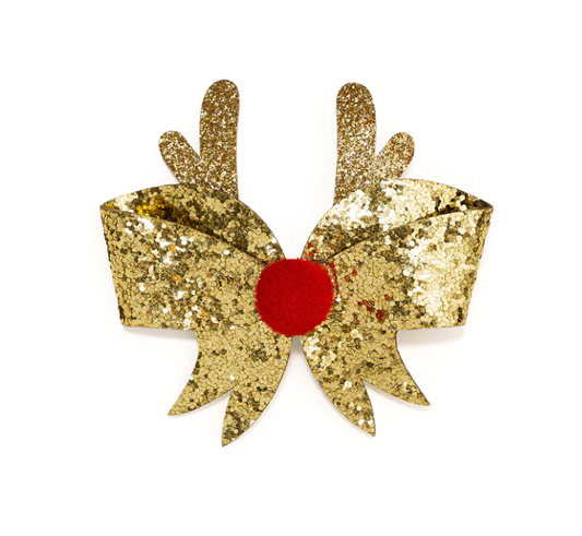 Reindeer Glitter Bow - Magpies Paducah