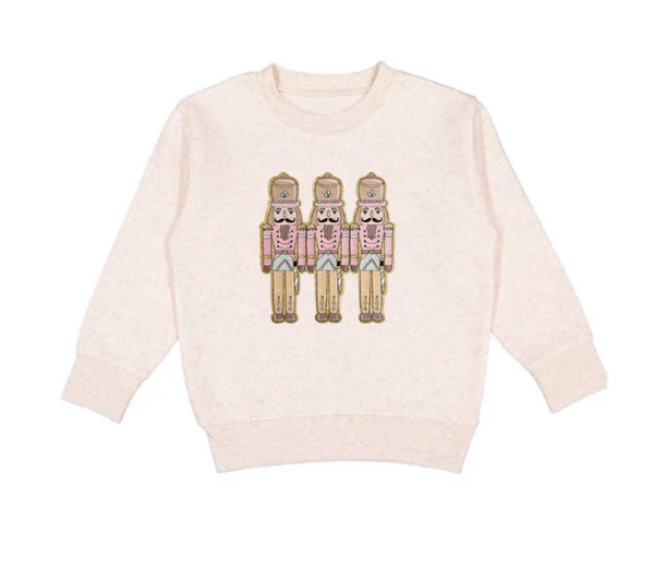 Pastel Nutcracker Patch Christmas Sweatshirt - Magpies Paducah