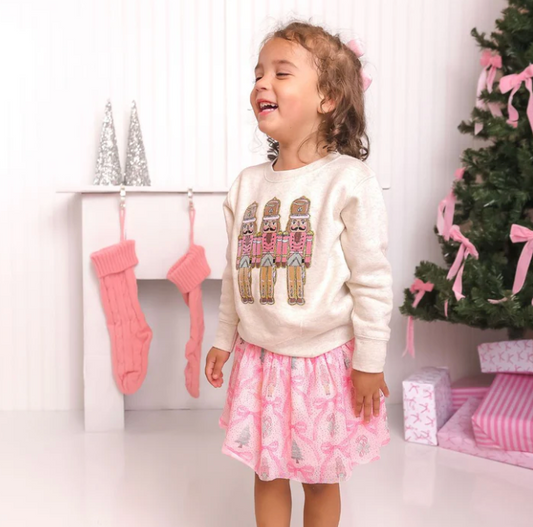 Pastel Nutcracker Patch Christmas Sweatshirt - Magpies Paducah