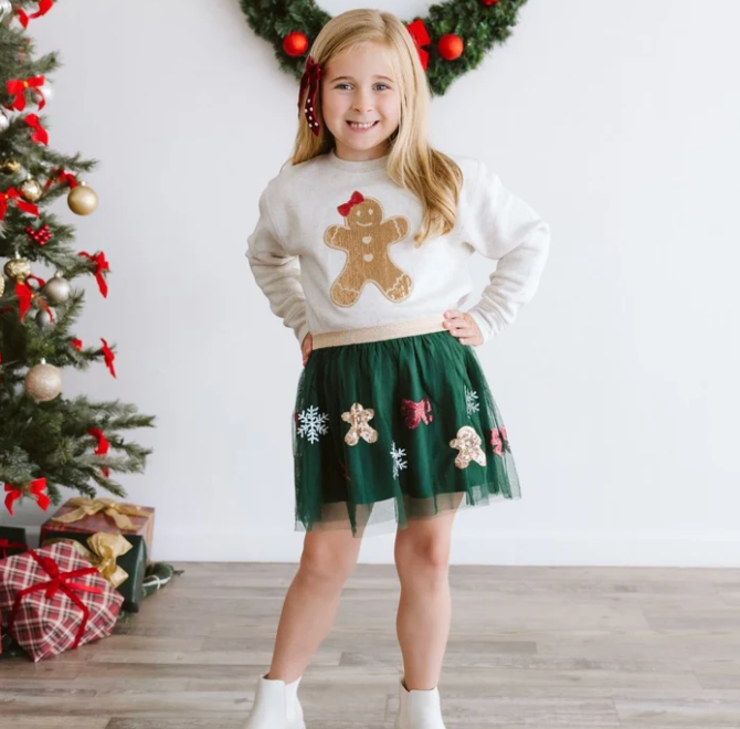 Gingerbread Joy Sequin Tutu - Magpies Paducah