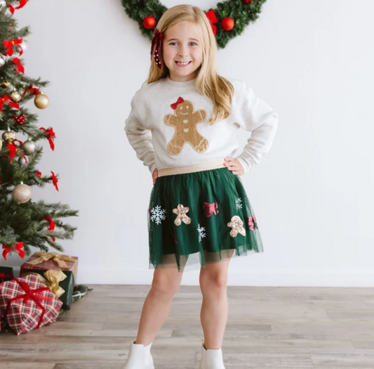 Gingerbread Joy Sequin Tutu - Magpies Paducah