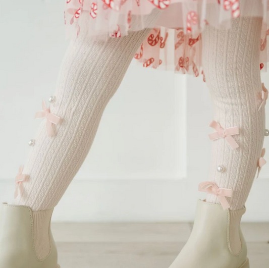 Bedazzled Coquette Tights, Soft Pink - Magpies Paducah