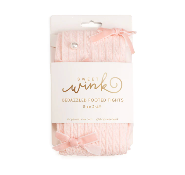 Bedazzled Coquette Tights, Soft Pink - Magpies Paducah