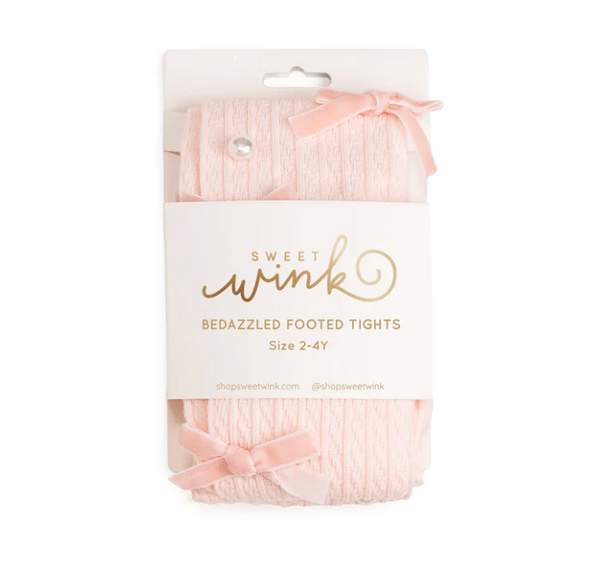 Bedazzled Coquette Tights, Soft Pink - Magpies Paducah