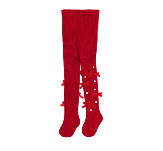 Bedazzled Coquette Tights, Ruby Red - Magpies Paducah