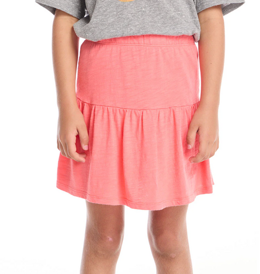 Peplum Skort, Electric Coral