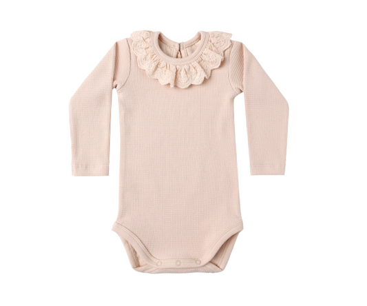 Ruffle Collar Bodysuit, Antique