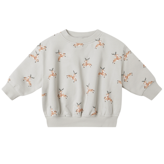Relaxed Fleece Sweatshirt, Reindeer - Magpies Paducah