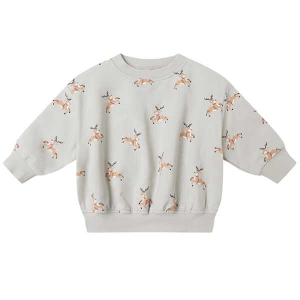Relaxed Fleece Sweatshirt, Reindeer