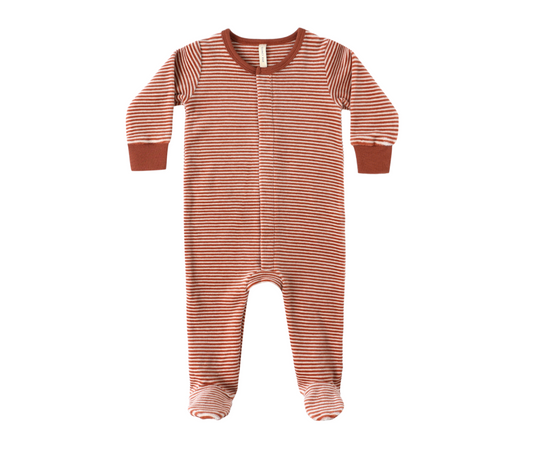 Hidden Snap Footie, Candy Stripe