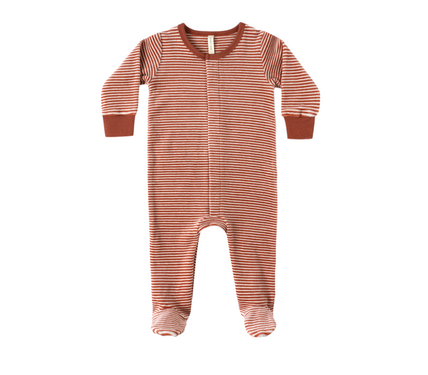 Hidden Snap Footie, Candy Stripe