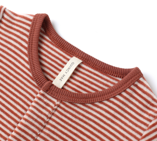 Hidden Snap Footie, Candy Stripe