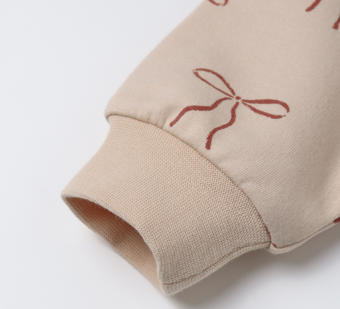 Relaxed Fleece Sweatshirt, Red Bows