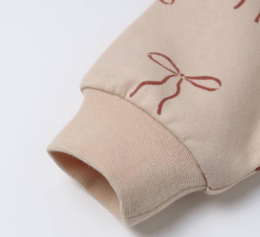 Relaxed Fleece Sweatshirt, Red Bows