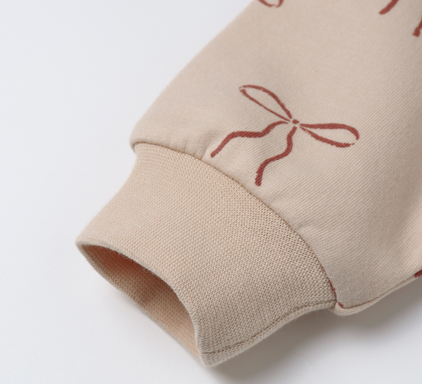 Relaxed Fleece Sweatshirt, Red Bows