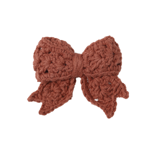Crochet Bow, Cranberry - Magpies Paducah