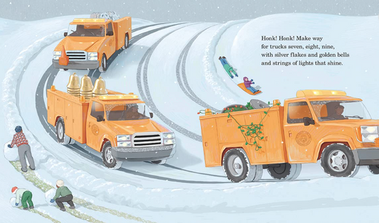 Twenty Big Trucks in the Middle of Christmas