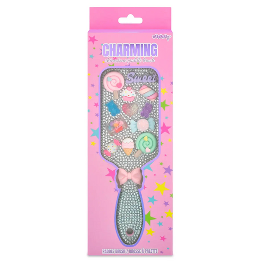 Charming Rhinestone Paddle Brush - Magpies Paducah