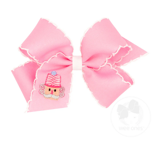 Medium Moonstitch Bow, Pink Nutcracker