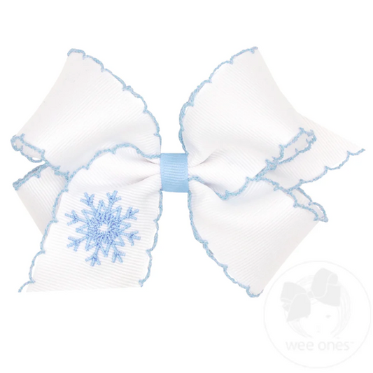 Medium Moonstitch Bow, Snowflake