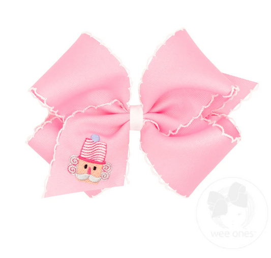 King Moonstitch Bow, Pink Nutcracker