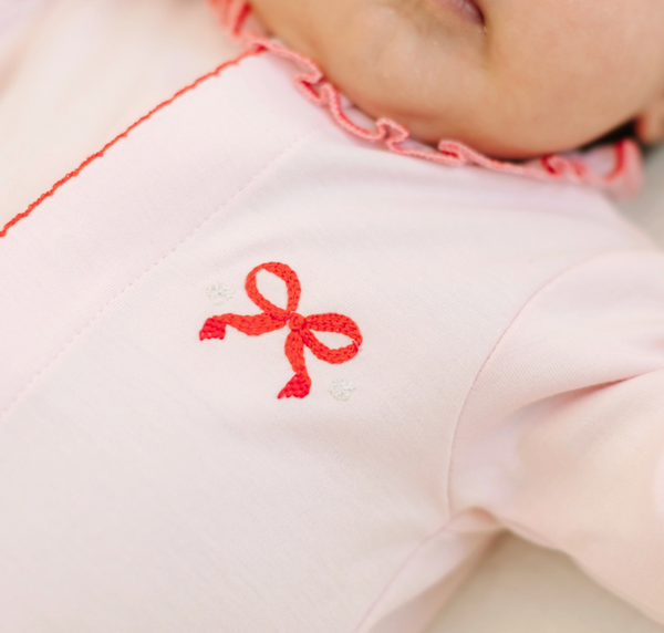 Candy Cane Lane Ruffle Footie