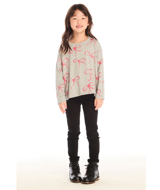 Vintage Long Sleeve, Red Bows - Magpies Paducah