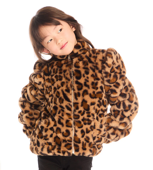 Leopard Puff Sleeve Jacket - Magpies Paducah