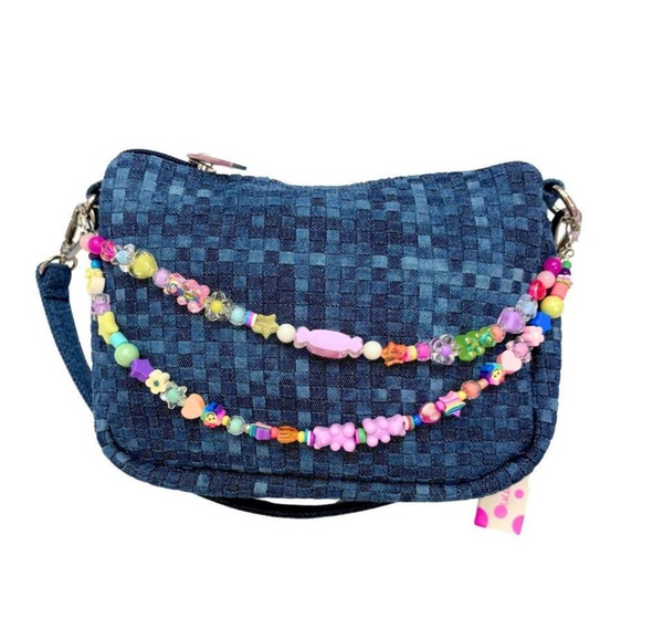 Woven Denim Charm Purse - Magpies Paducah