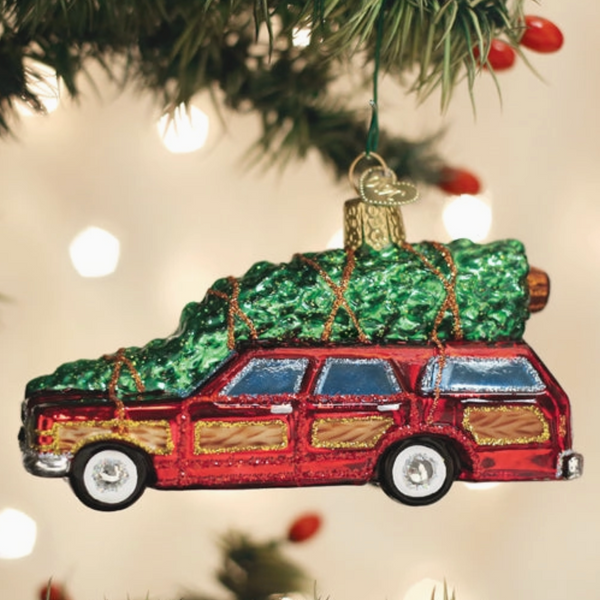 Station Wagon With Tree Ornament - Magpies Paducah