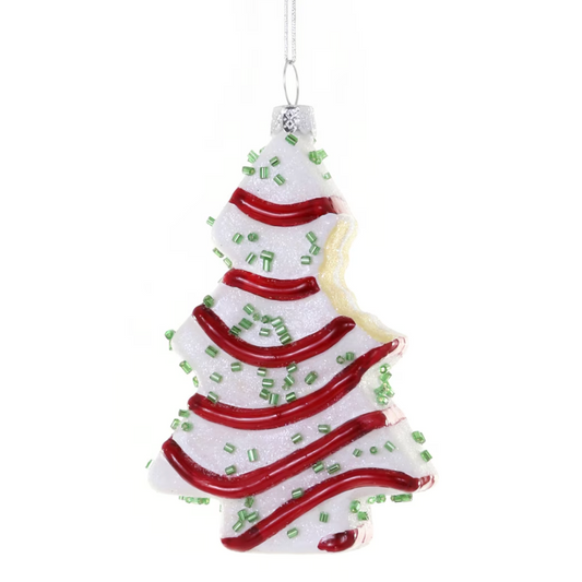 Christmas Tree Cake with Bite Ornament - Magpies Paducah