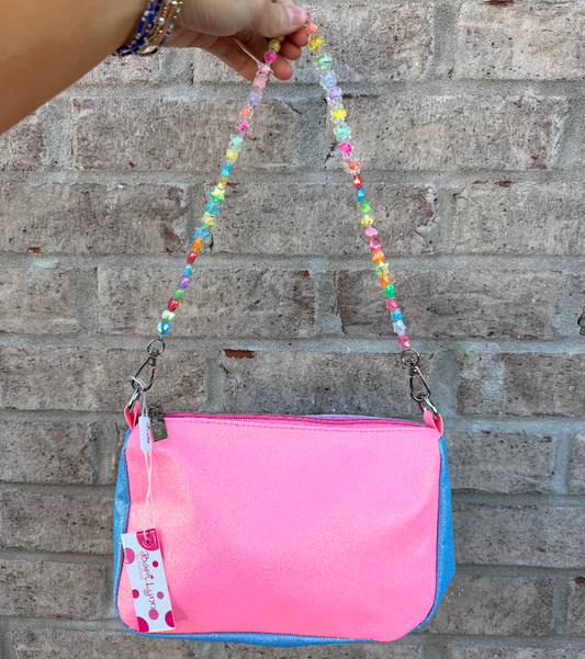 Galaxy Colorblock Charm Purse