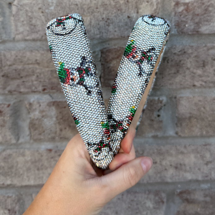 Fully Crystalized Snowman Headband