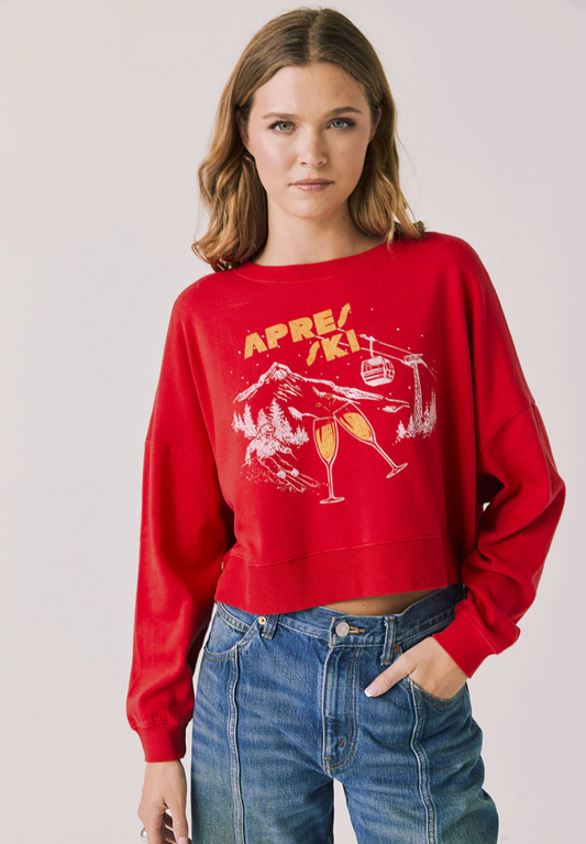 Women's Cotton Pullover, Ski Cheers