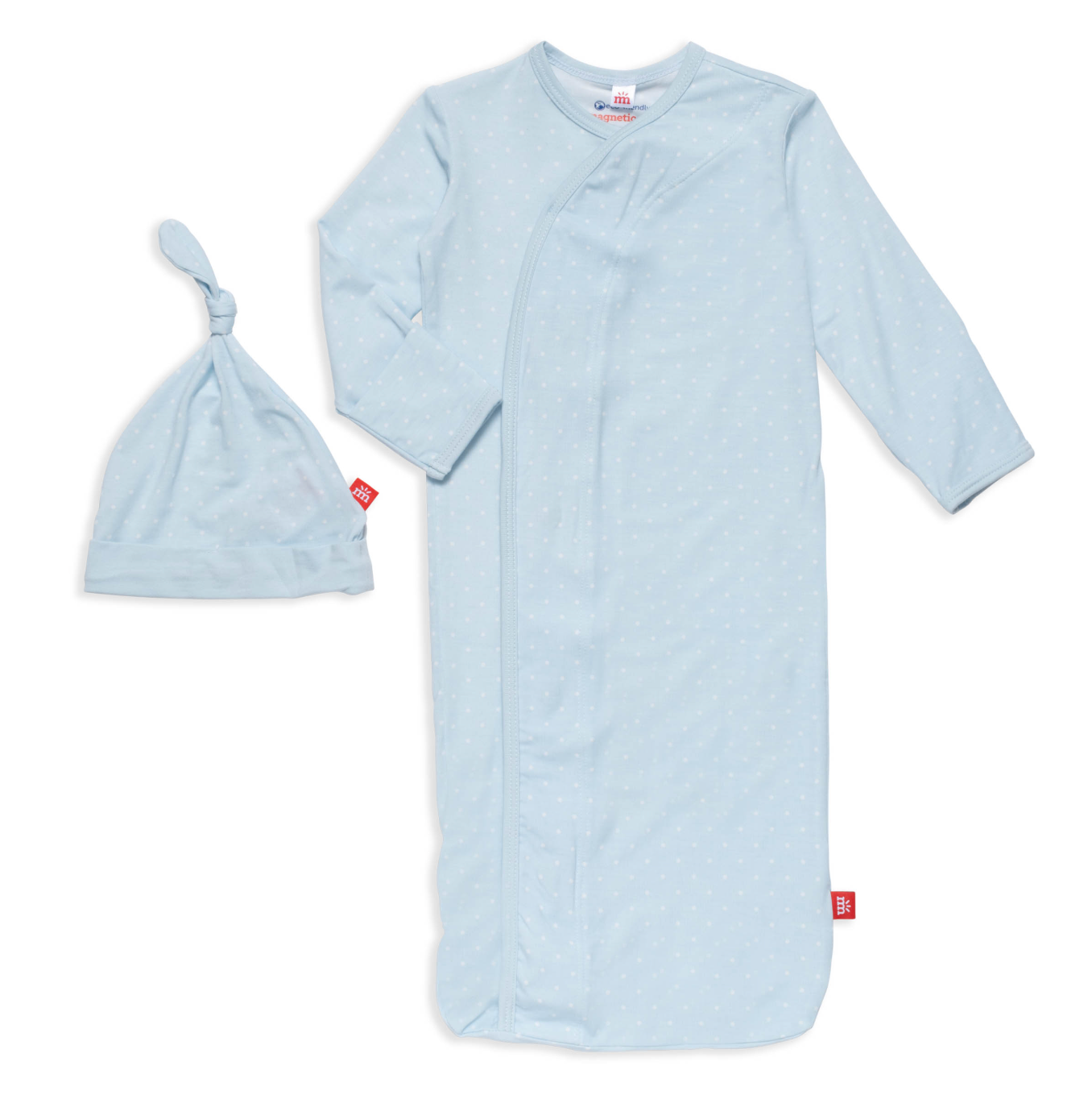 Modal Gown + Hat Set, Pin Dot Blue - Magpies Paducah