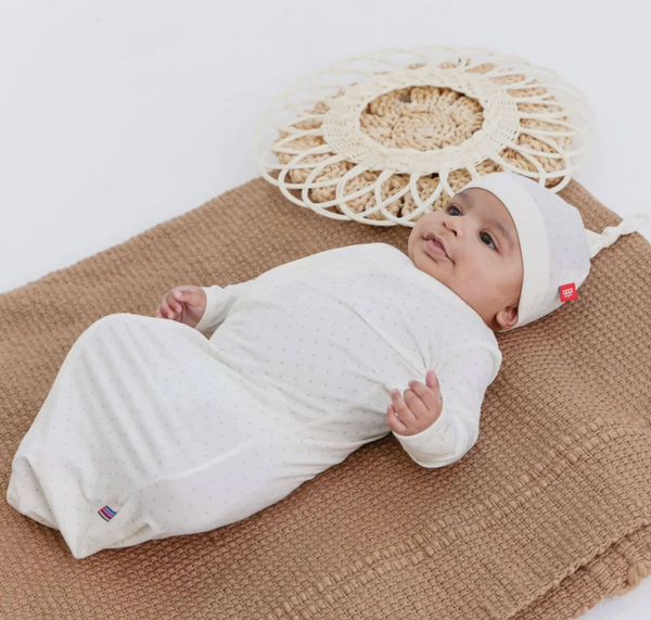 Modal Gown + Hat, Pin Dot Cream - Magpies Paducah