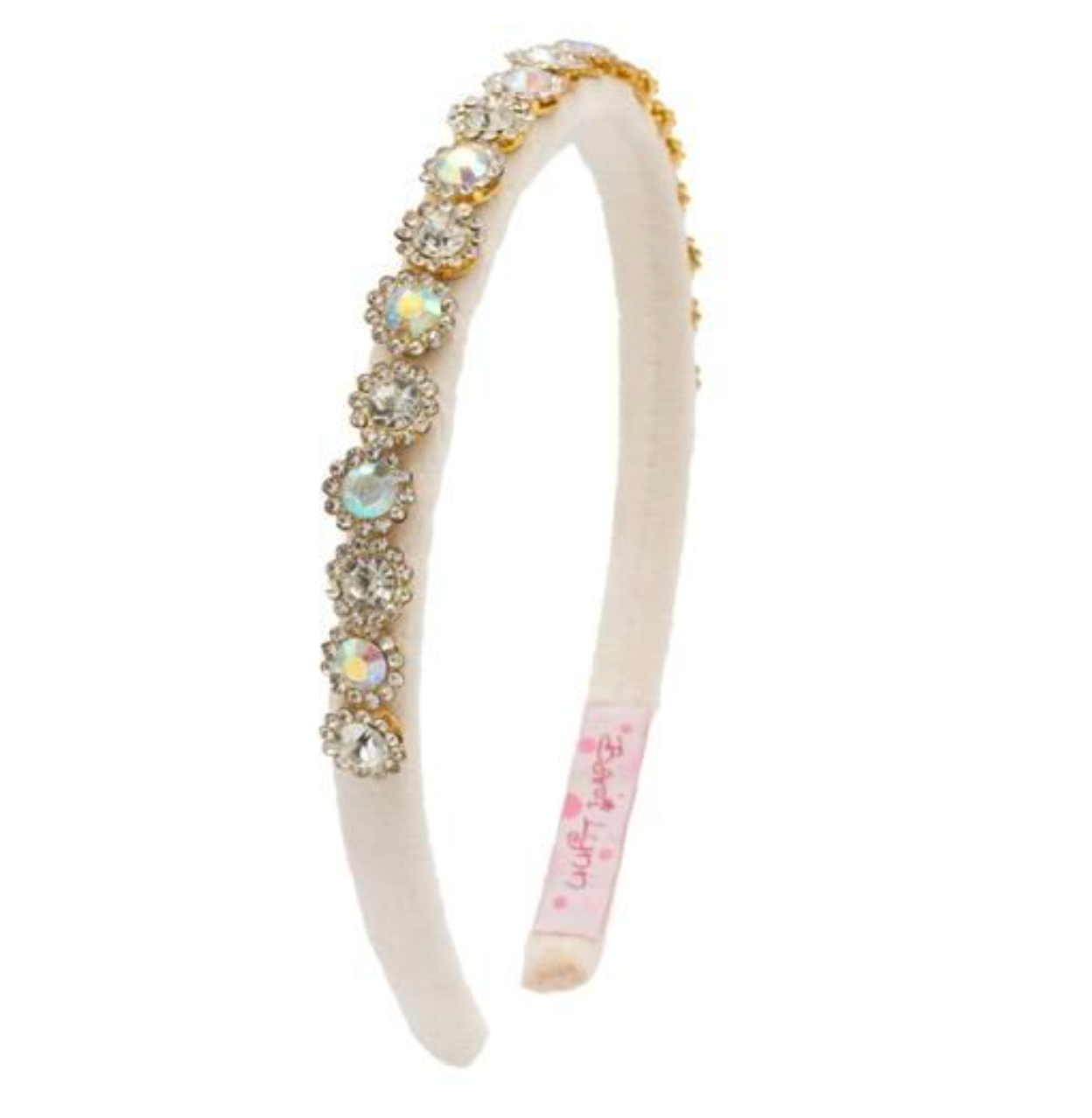 Ivory Velvet Jewel Thin Headband - Magpies Paducah