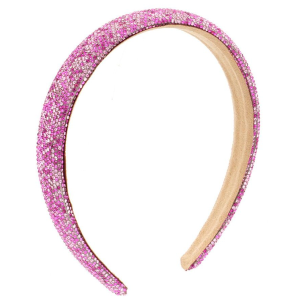 Thin Pink Multi Crystalized Headband